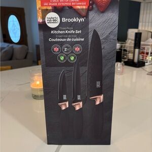 Brooklyn Black Kitchen Knife Set
